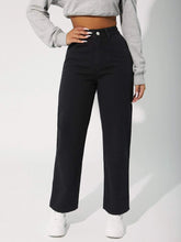 High Waist Straight Leg Jeans